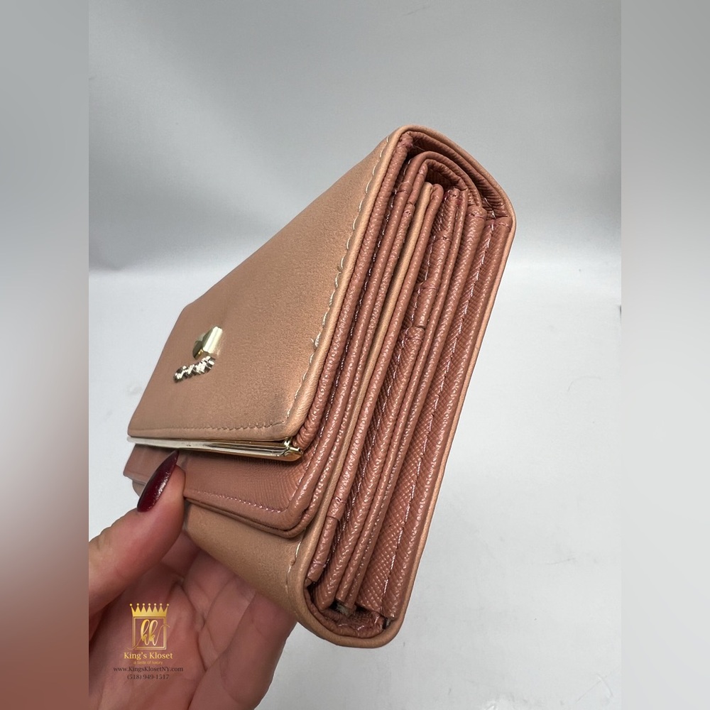 Chouette Pink Wallet With Gold Accent View 3